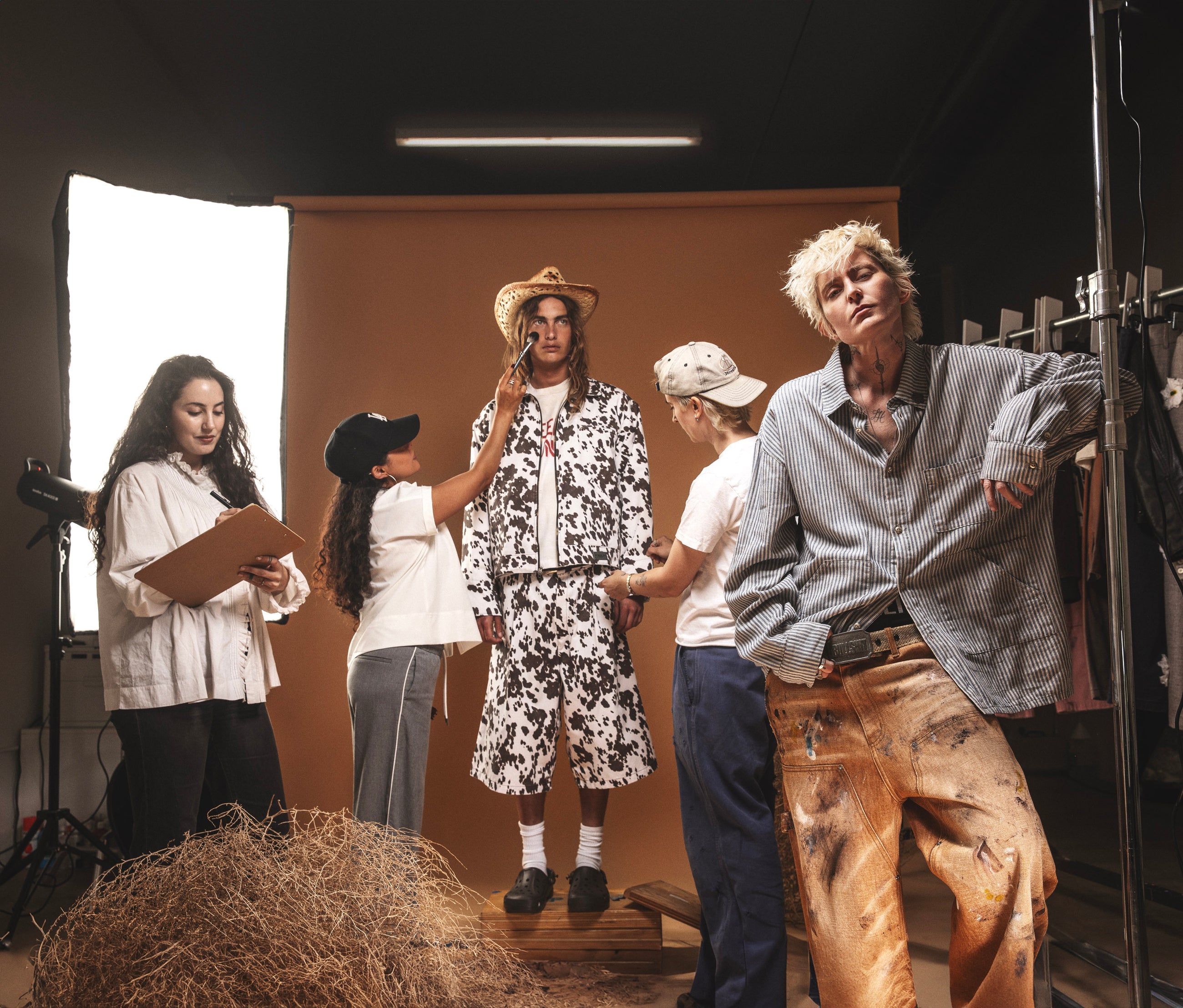 COW PRINT MECHANIC JACKET