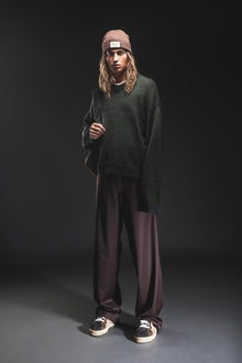 FOREST STRIPED ALPACA SWEATER
