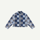 INDIGO PATCHWORK MOTO JACKET