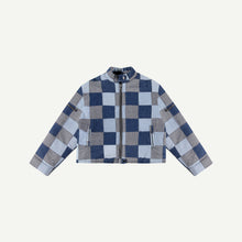 INDIGO PATCHWORK MOTO JACKET