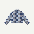 INDIGO PATCHWORK MOTO JACKET