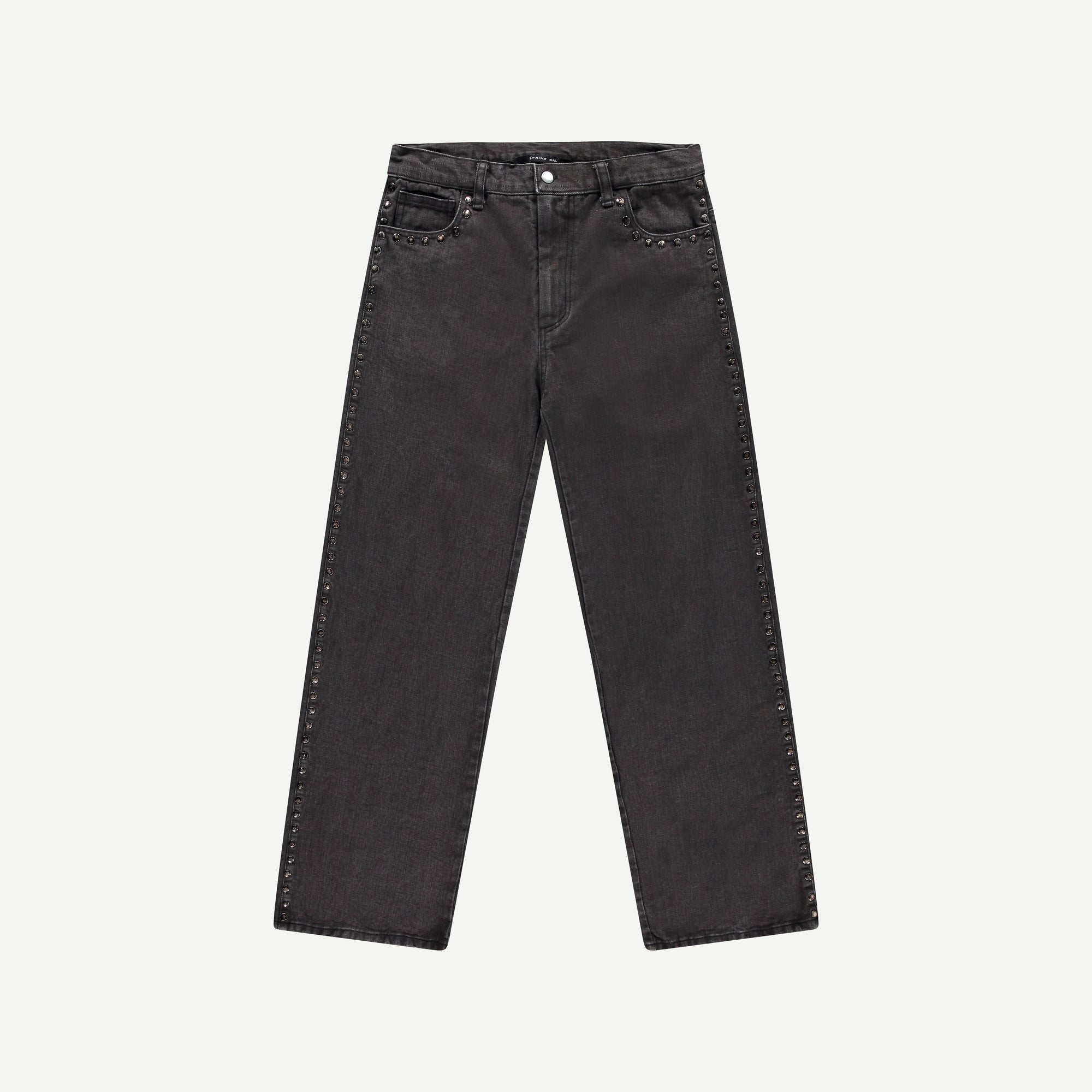 CHARCOAL RIVETED JEANS