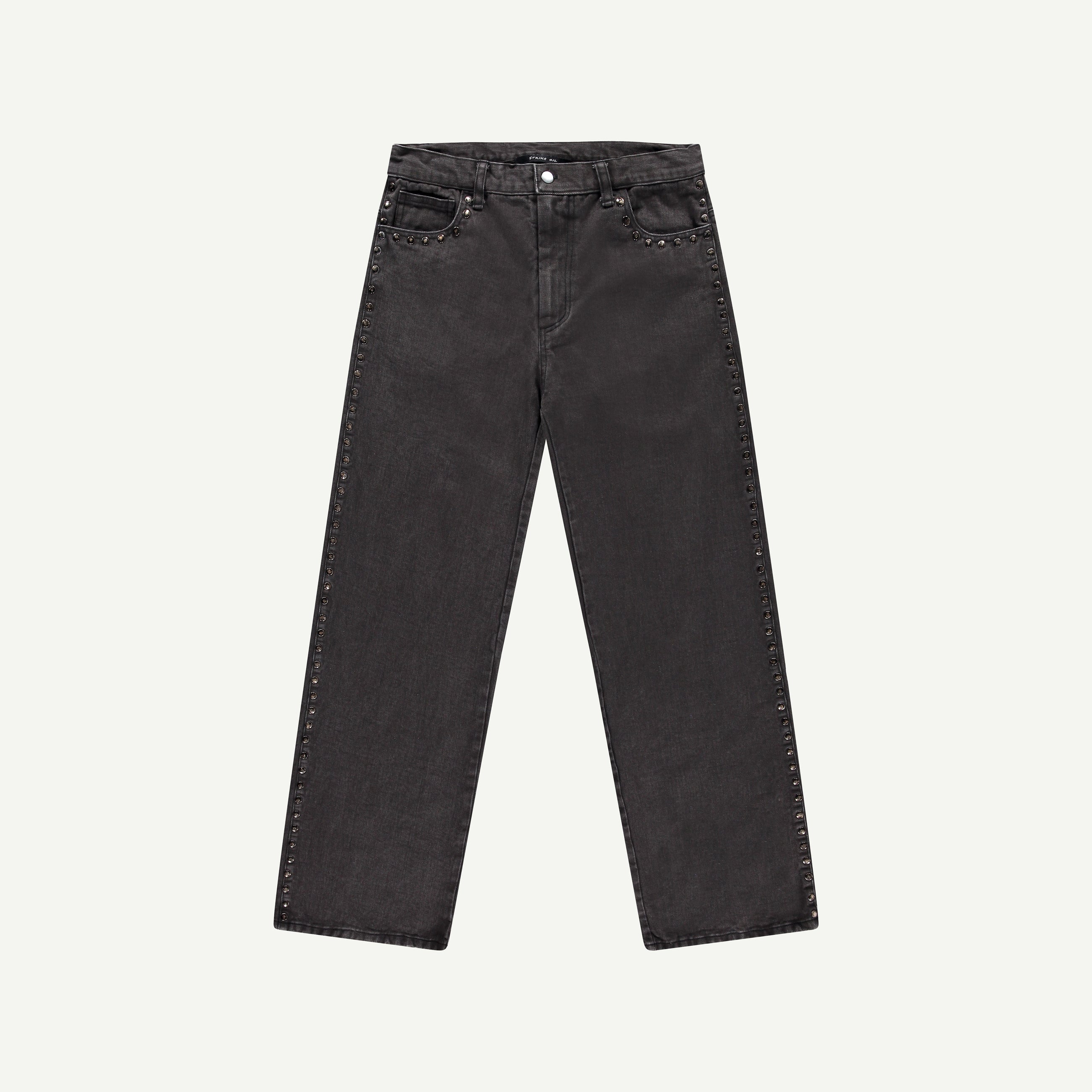 CHARCOAL RIVETED JEANS