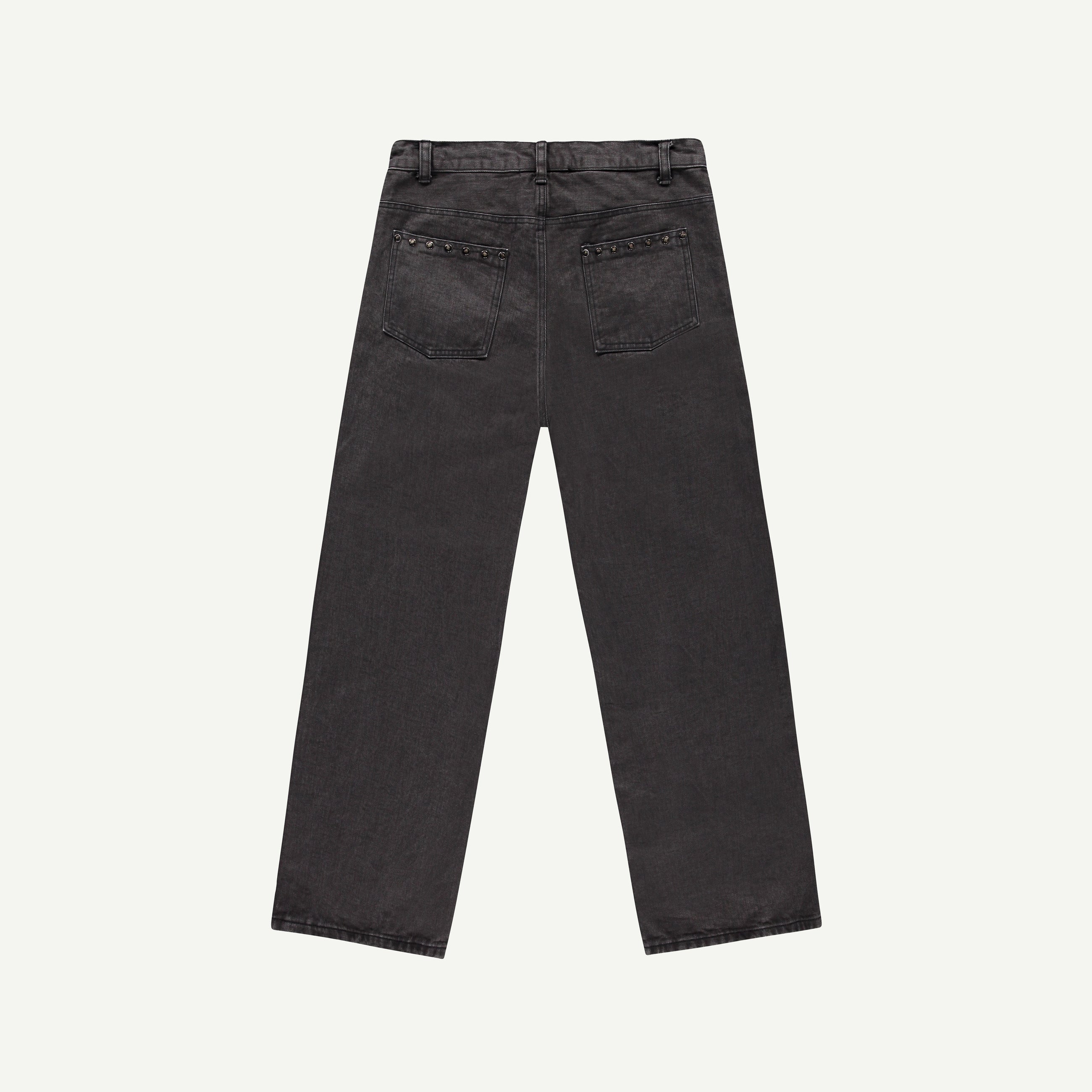CHARCOAL RIVETED JEANS