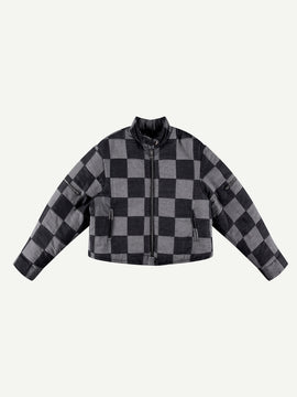 BLACK PATCHWORK MOTO JACKET