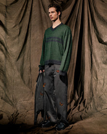 FOREST STRIPED ALPACA SWEATER