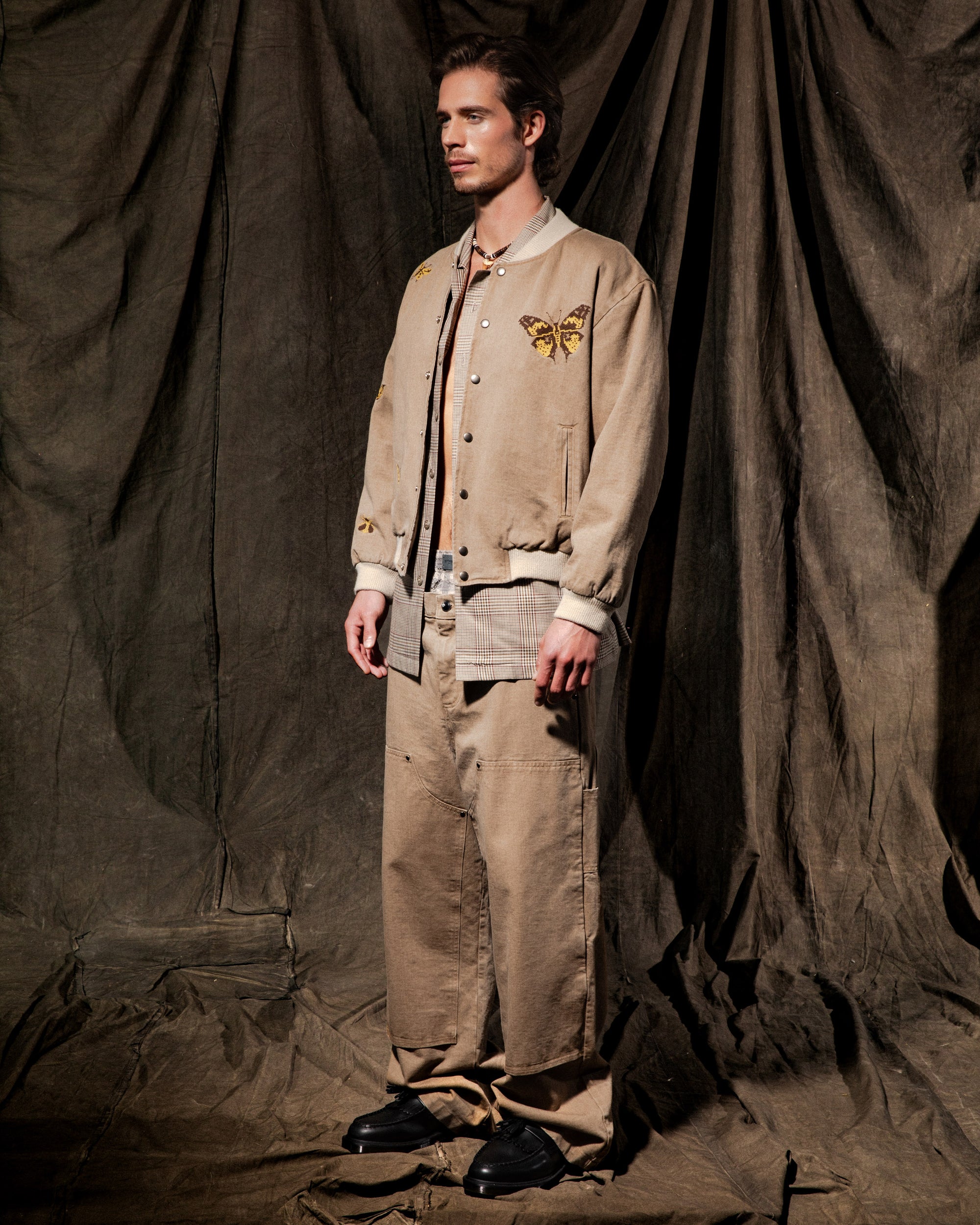 BEIGE BOXER JEANS