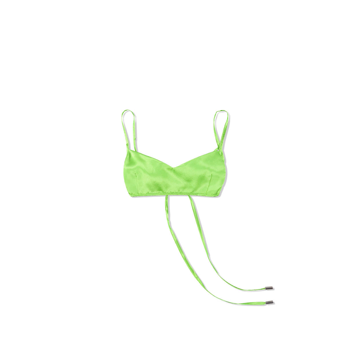 LIME CHARMEUSE TOP